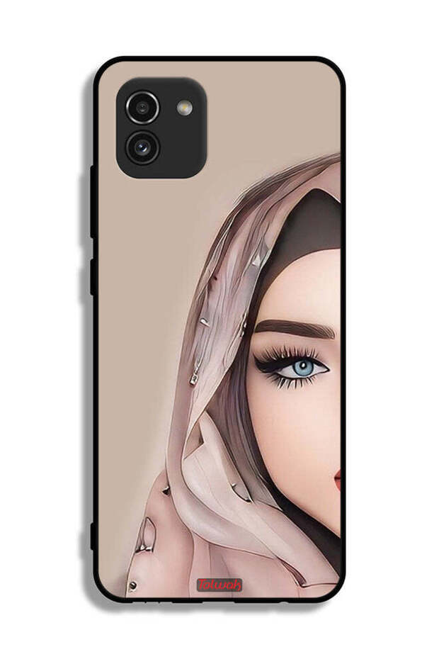 Samsung Galaxy A03 Protective Case Cover Half Face Girl Art
