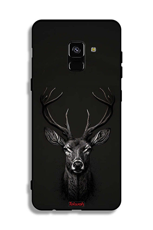 غطاء حماية لهاتف Samsung Galaxy A8 Plus (2018) بتصميم غزال رقمي