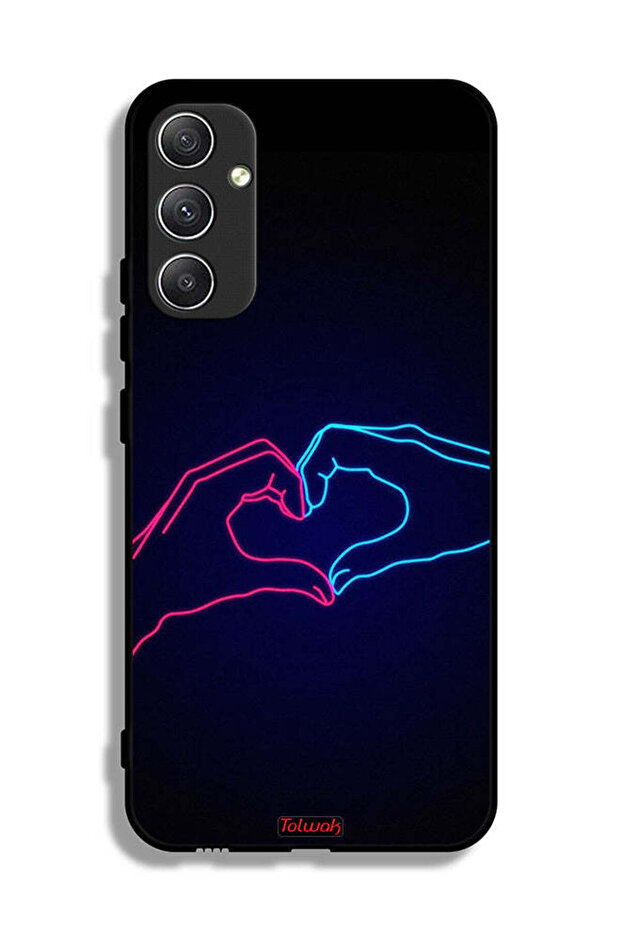Samsung Galaxy A34 5G Protective Case Cover Touching Hand Making Heart
