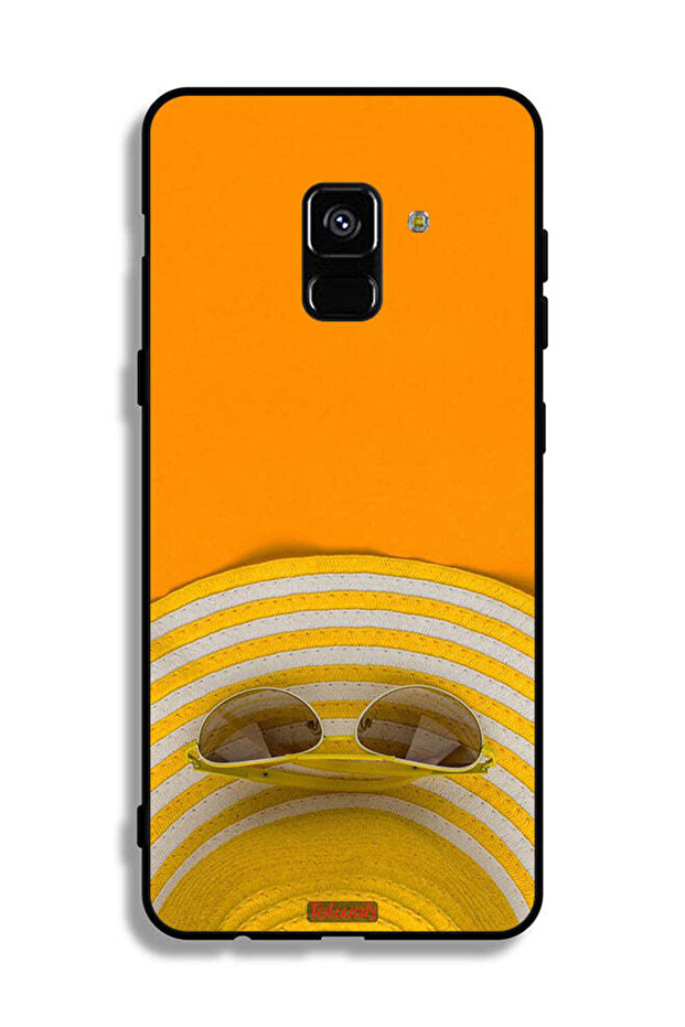 غطاء حماية واقٍ لهاتف Samsung Galaxy A8 Plus (2018) وقبعة للنظارات