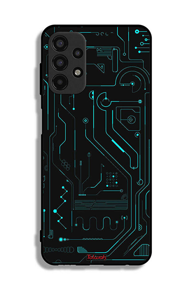 Samsung Galaxy A13 4G Protective Case Cover Digital Art Circuits Minimalism Multiple Display