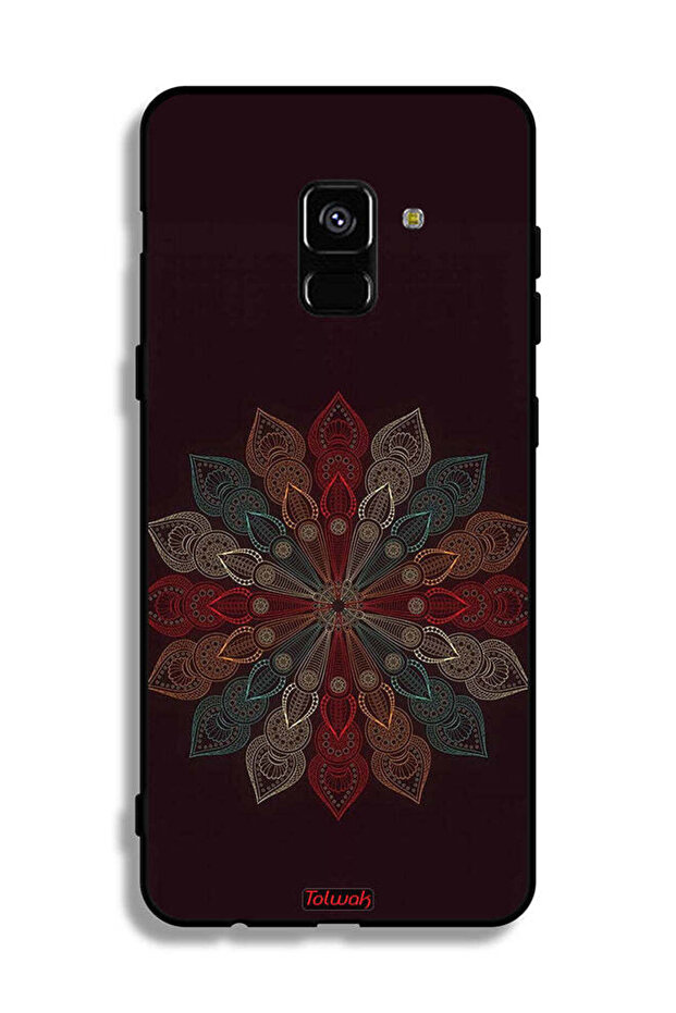 غطاء حماية لهاتف Samsung Galaxy A8 Plus (2018) بتصميم زهرة ماندالا