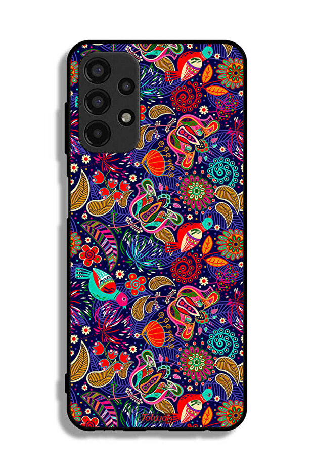 Samsung Galaxy A13 4G Protective Case Cover Pattern Colorful Birds Leaf Flowers