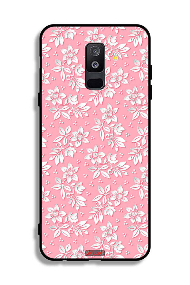 Samsung Galaxy A6 Plus (2018) Protective Case Cover Flowers Background Pattern