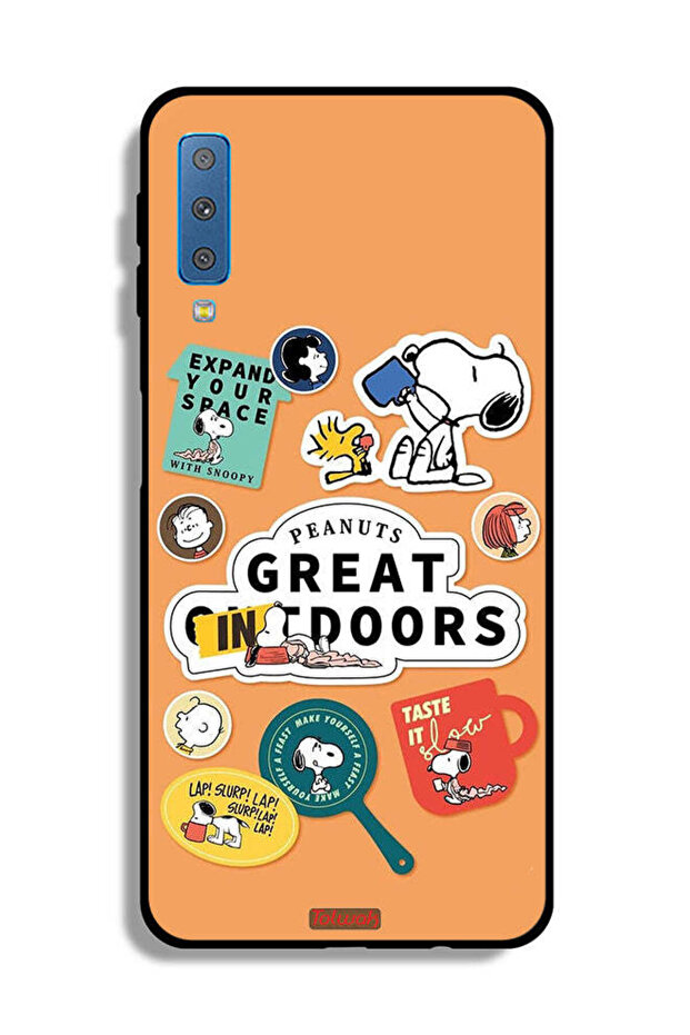 Samsung Galaxy A7 (2018) Protective Case Cover Peanuts Stickers