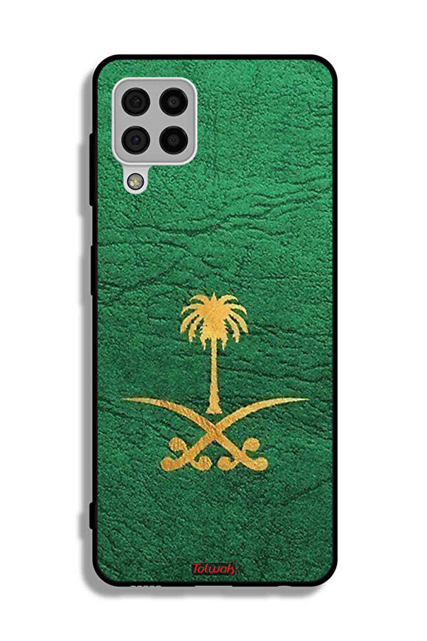 Samsung Galaxy A22 4G Protective Case Cover Kingdom Of Saudi Arabia Sign On Leather