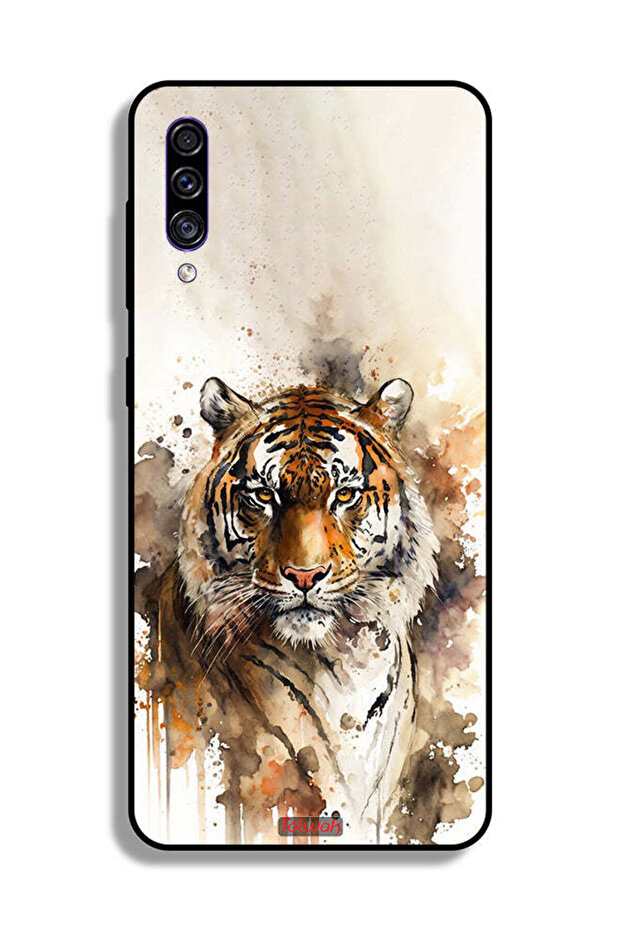 غطاء حماية لهاتف Samsung Galaxy A30s بتصميم فن تجريدي من جلد الفهد