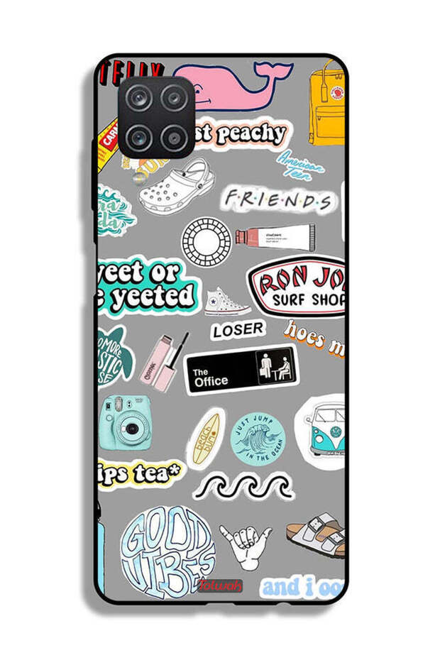 Samsung Galaxy M12 Protective Case Cover Good Vibes Stickers