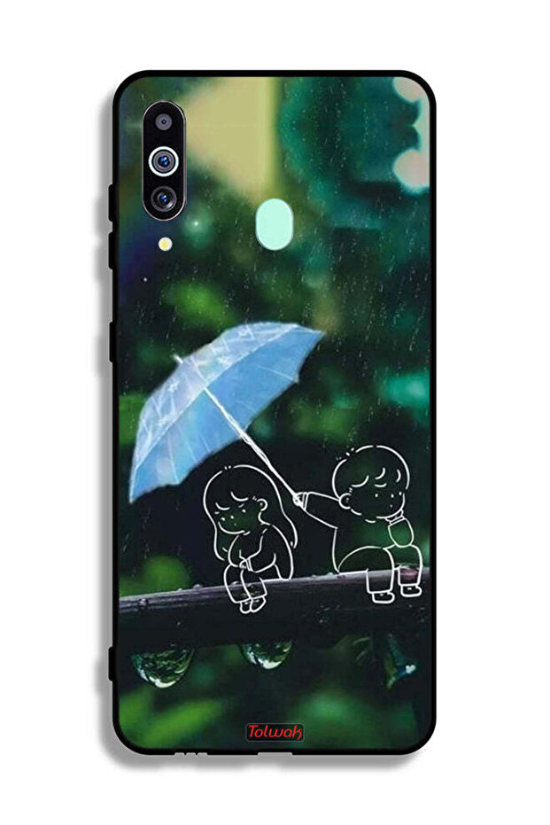 غطاء حماية لهاتف Samsung Galaxy A60 بتصميم زوجين من الفن التجريدي