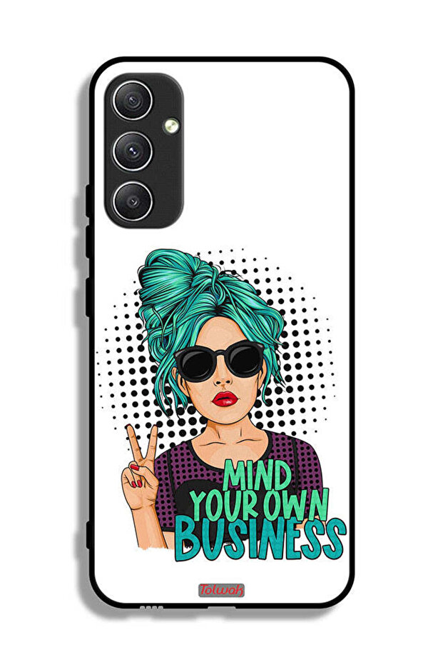Samsung Galaxy A34 5G Protective Case Cover Mind Your Own Business