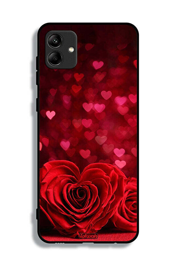 Samsung Galaxy A04e Protective Case Cover Heart Flowers Abstract Art