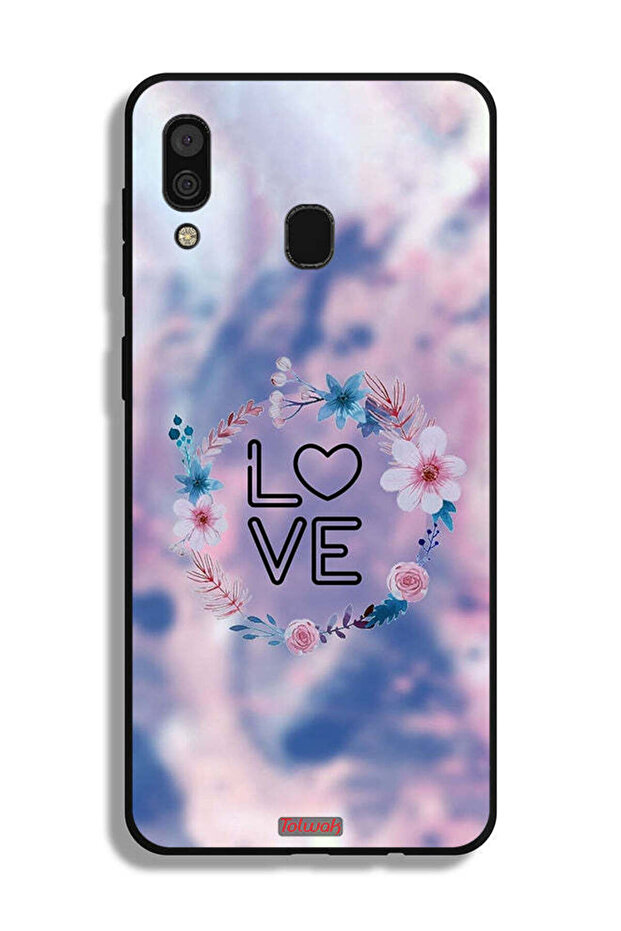 Samsung Galaxy A20 Protective Case Cover Love In Flowers Ring Art