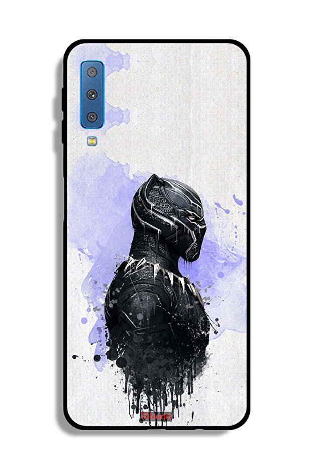 غطاء حماية لهاتف Samsung Galaxy A7 (2018) بتصميم النمر الأسود