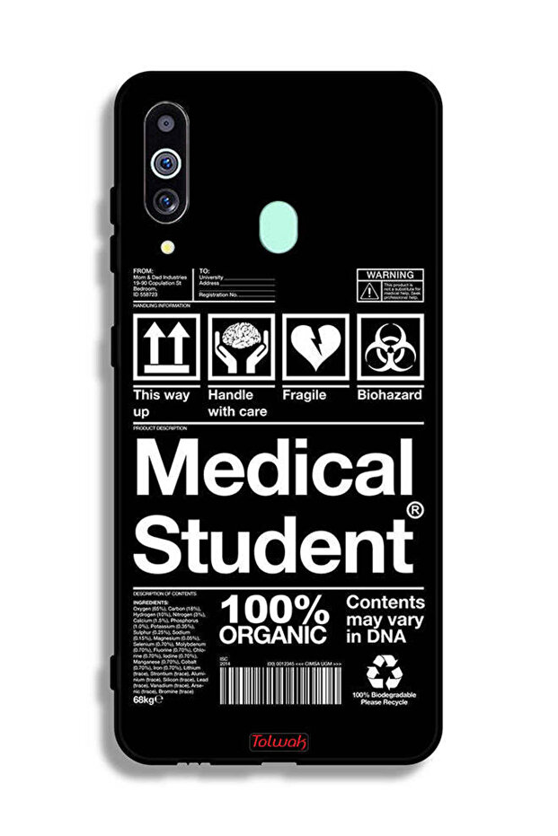 غطاء حماية لهاتف سامسونج جالاكسي M40، ملصق طالب الطب