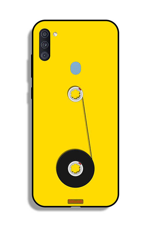 غطاء حماية لهاتف Samsung Galaxy A11 بتصميم عجلة الكاسيت