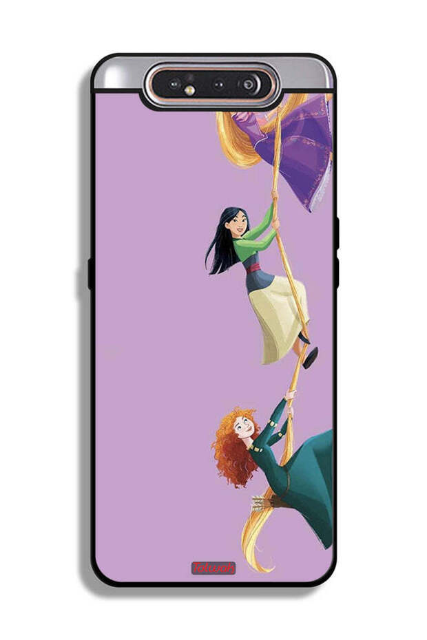 Samsung Galaxy A80 Protective Case Cover Girls Climbing Art