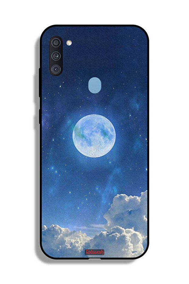 Samsung Galaxy A11 Protective Case Cover Moon Clouds