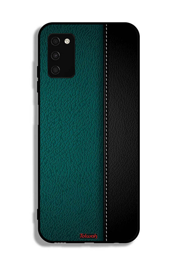 غطاء حماية جلدي بنمط لهاتف Samsung Galaxy A02s