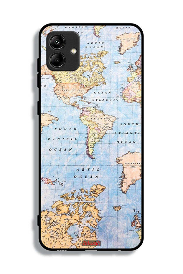 Samsung Galaxy A04 Protective Case Cover World Map
