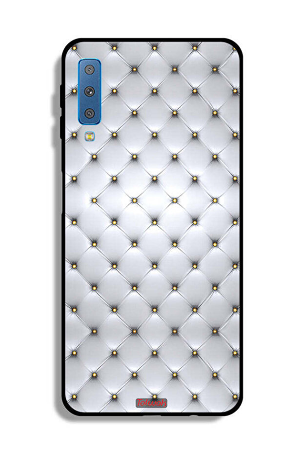غطاء حماية لهاتف Samsung Galaxy A7 (2018) مطبوع عليه نقشة على القماش