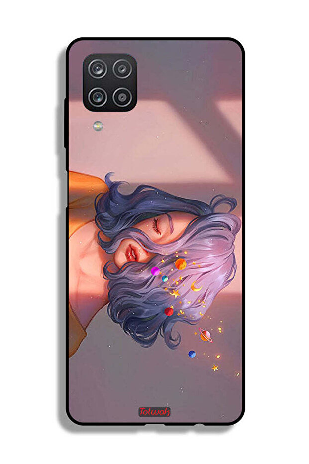Samsung Galaxy M12 Protective Case Cover Girl And Space Art