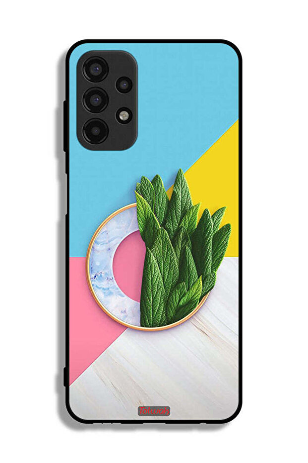 Samsung Galaxy A13 4G Protective Case Cover Leaves Abstract Pattern