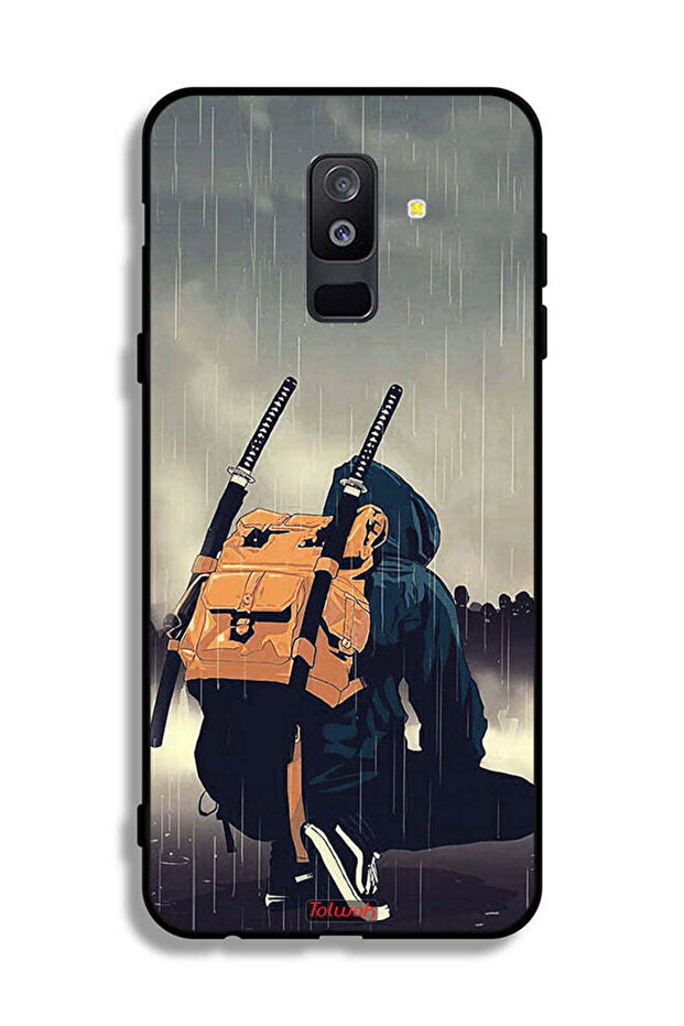 غطاء حماية لهاتف Samsung Galaxy A6 Plus (2018) بتصميم سيف ساموراي رقمي