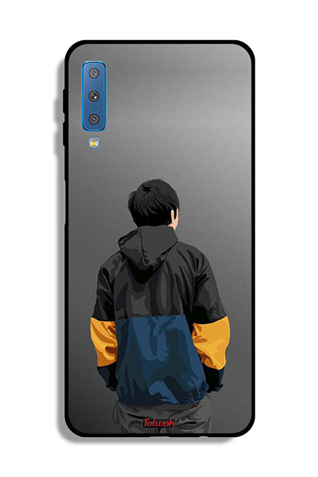 غطاء حماية لهاتف Samsung Galaxy A7 (2018) بتصميم صورة صبي
