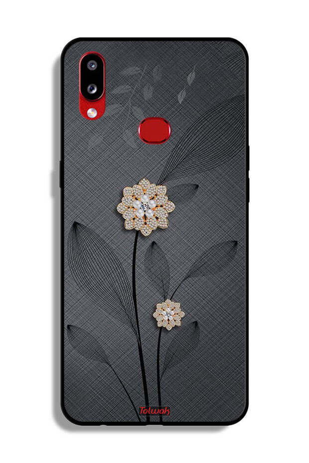 غطاء حماية لهاتف Samsung Galaxy A10s بتصميم زهور ماسية