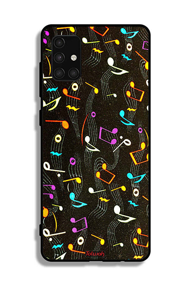 Samsung Galaxy A71 4G Protective Case Cover Music Fabric Pattern