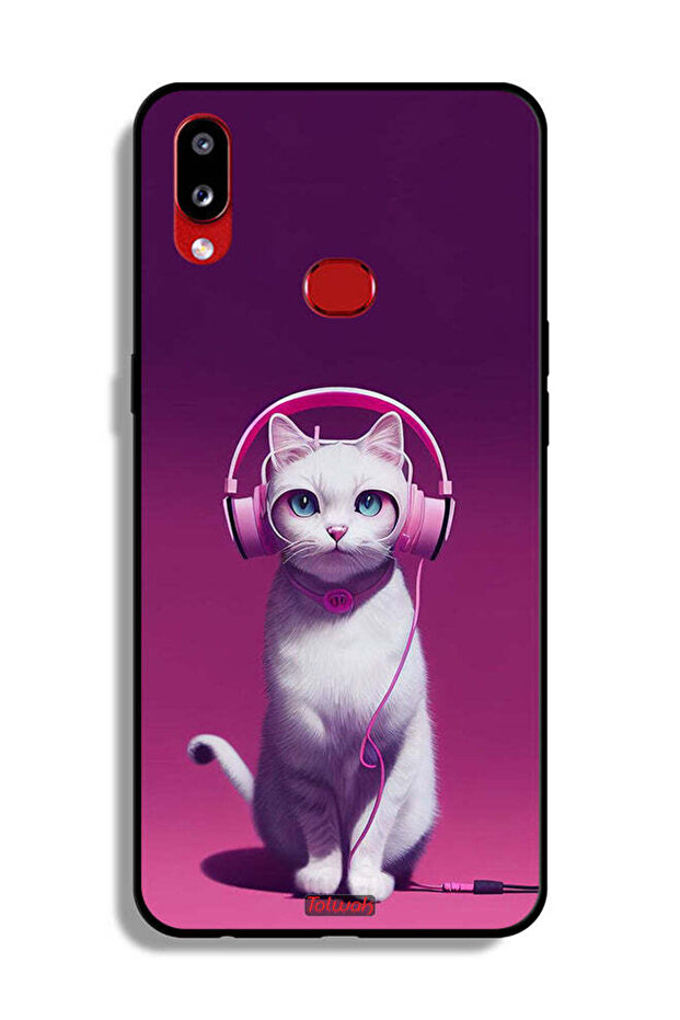 غطاء حماية لهاتف Samsung Galaxy A10s بتصميم قطة لطيفة