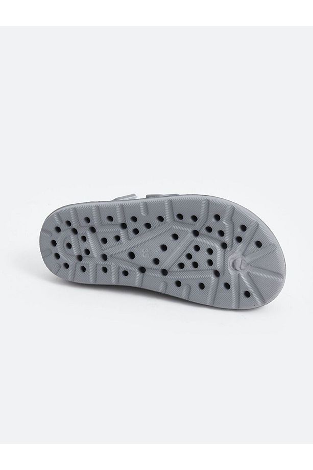Gri Cırt Cırtlı Erkek Çocuk Sandalet - 4