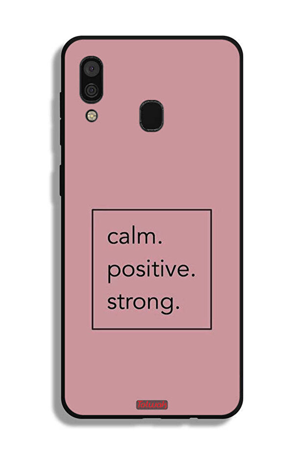 Samsung Galaxy A20 Protective Case Cover Calm Positive Strong