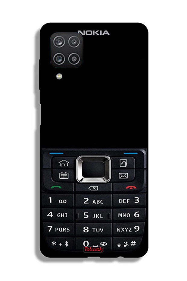 غطاء حماية لهاتف Samsung Galaxy A12 بنمط هاتف قديم