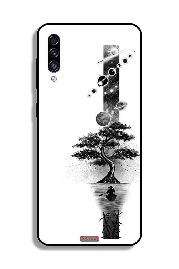 غطاء حماية لهاتف Samsung Galaxy A50 بتصميم فن الأرض والفضاء