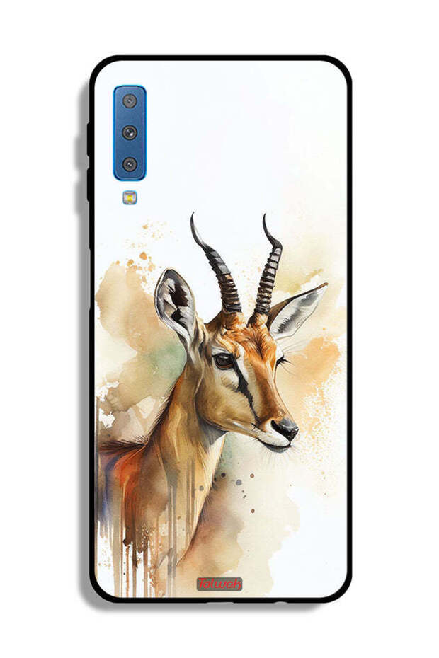غطاء حماية لهاتف Samsung Galaxy A7 (2018) بتصميم فن تجريدي من الغزلان