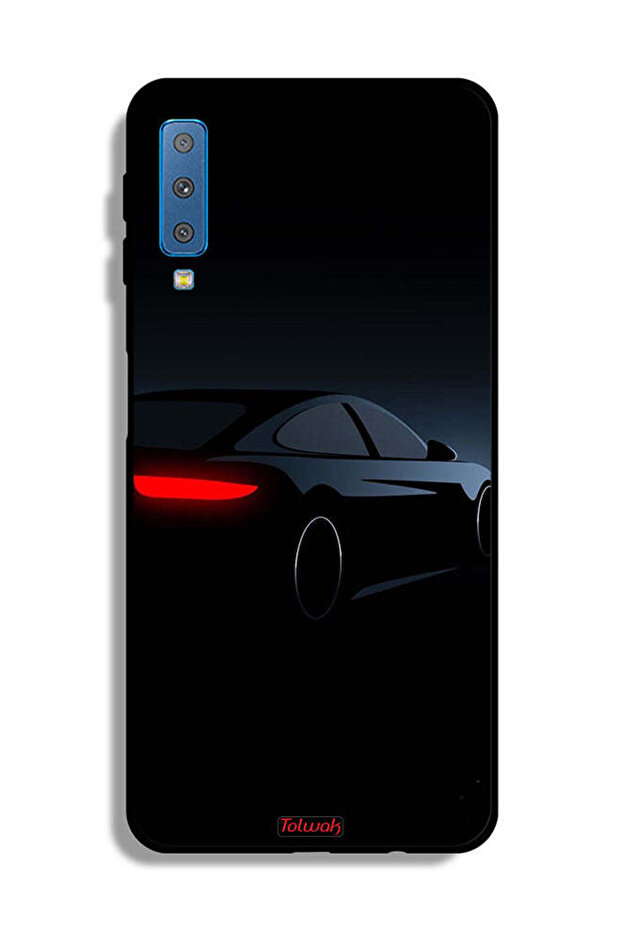 غطاء حماية لهاتف Samsung Galaxy A7 (2018) بتصميم سيارة داكنة