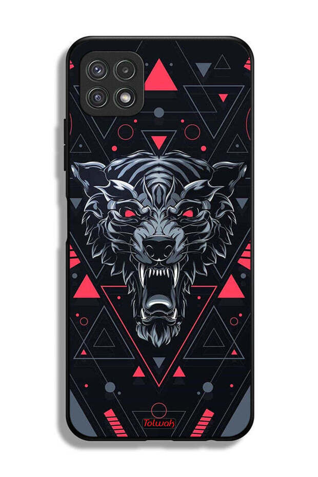 Samsung Galaxy A22 5G Protective Case Cover Scrolling Wolf