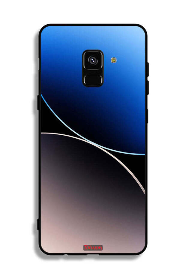 غطاء حماية لهاتف Samsung Galaxy A8 Plus (2018) بنمط خطوط منحنية