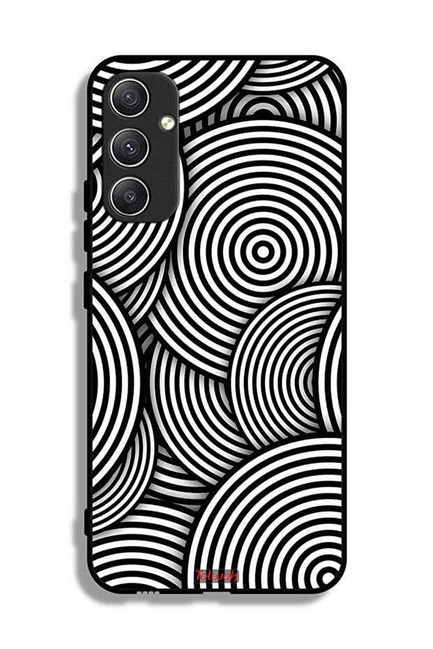 Samsung Galaxy A34 5G Protective Case Cover Circles Illusion Pattern