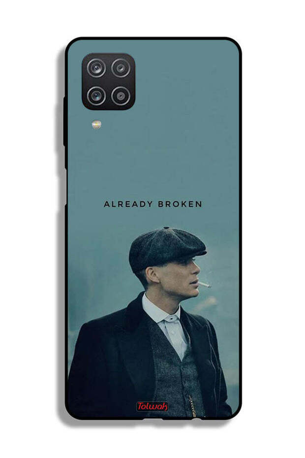 غطاء حماية لهاتف Samsung Galaxy A12 مكسور بالفعل