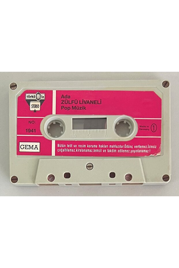 Zülfü Livaneli Island Cassette (Türküola 1941 German Edition No Cardboard Only Cassette)