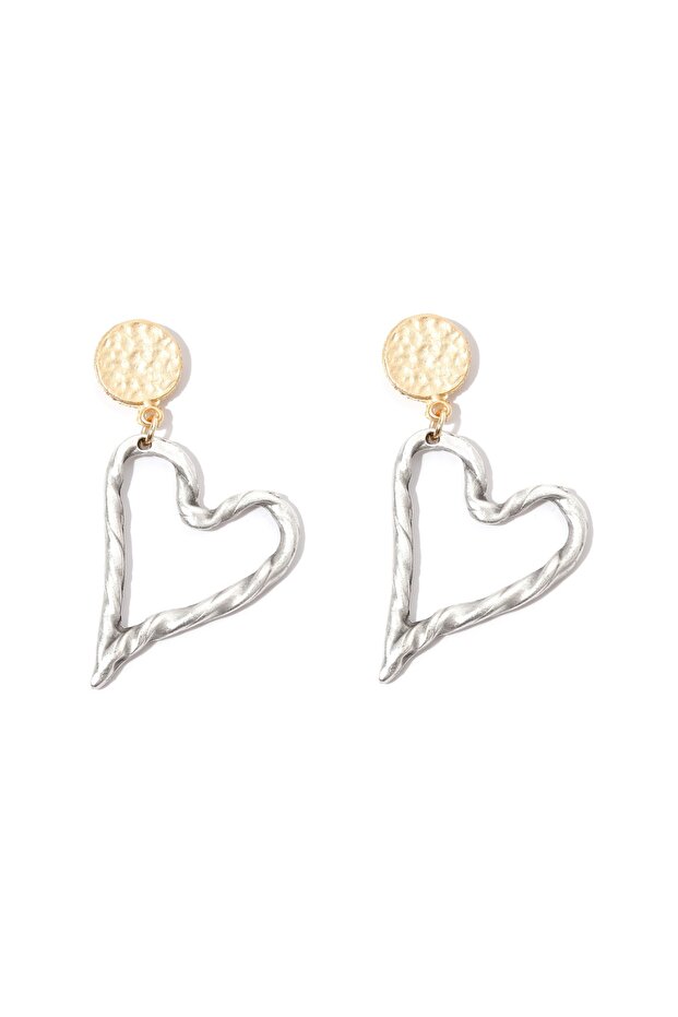 Kalp Detaylı Küpe - 1