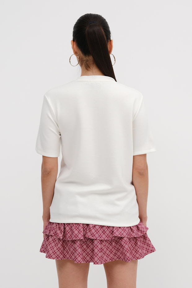 V Yaka Basic T-shirt P4380 - 5