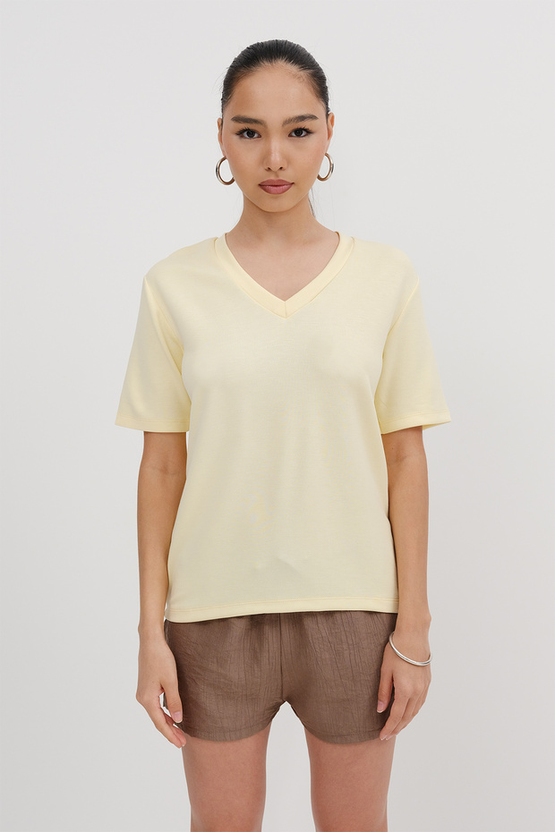 V Yaka Basic T-shirt P4380 - 4