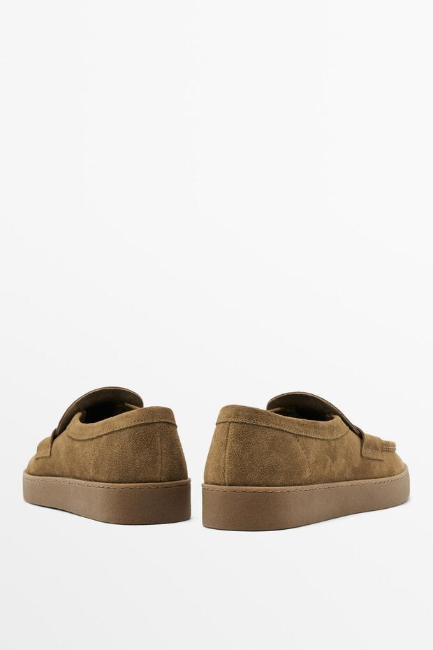 Bantlı kalın süet makosen - 4