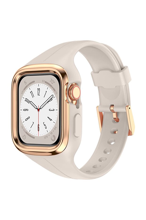 Apple Watch 38mm 40mm 41mm 42mm | Silicone Sport Band | Beige