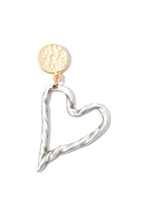 Kalp Detaylı Küpe - 2