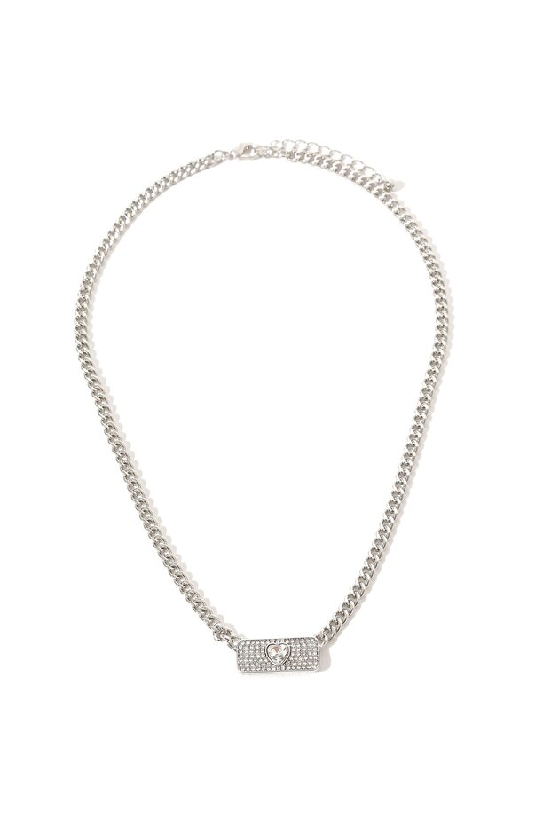 Kalp Taşlı Kolye - 1