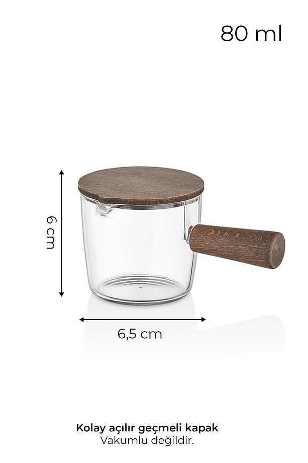 4 Adet Akasya Görünümlü Standlı Reçellik Sosluk Sofra Sunum Kahvaltı seti 80 ml - 2